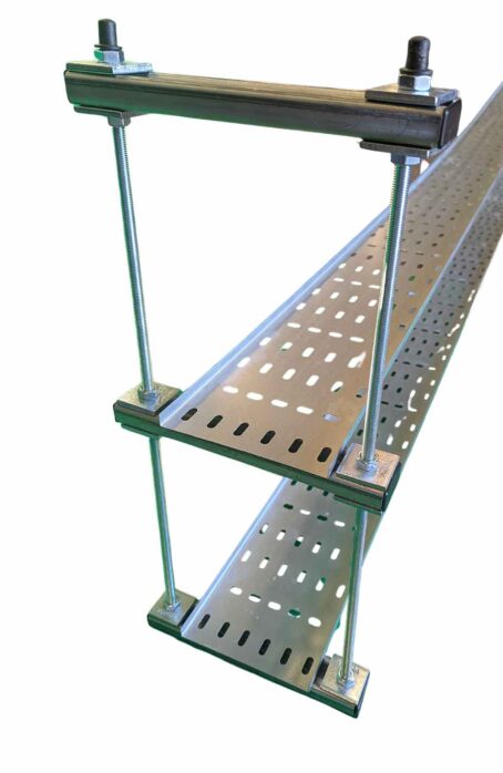 double cable tray trapeze bracket kit