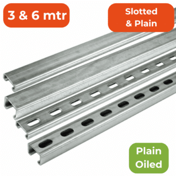 self coloured plain steel channel